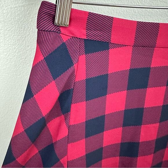 Draper James Buffalo Checkered Collection Pleated Midi Skirt NWT Size 6 Red - Picture 11 of 15